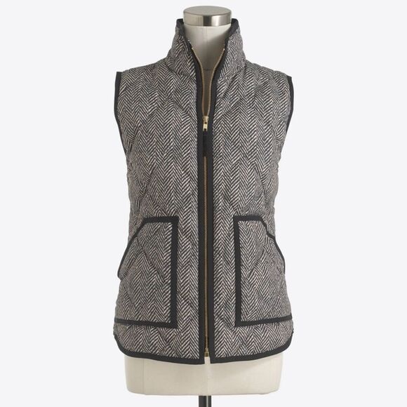 J. Crew. Printed Quilted Puffer Vest. Size Large.